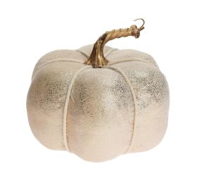 Tekvica kré/zla/str textil/polyst 18*18*16cm