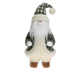 Santa klaus stojaci bie-zelený, polyst/textil 21*20*53cm