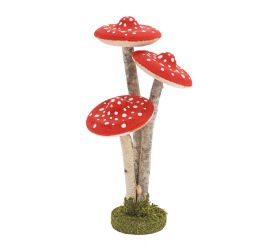 Muchotrávky červené, drevo 25*13cm