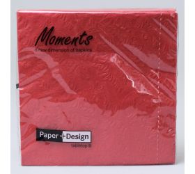 24050 servítky moments ornament red 33x33