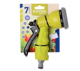 Postrekovač záhradný plast., 7-funkčný, pogumov. rukoväť