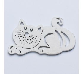Výrez mačka s/10 6cm bie