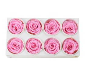 Ruža preparovaná 5cm bridal pink /ks - bal. 8 ks