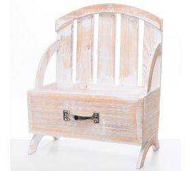 Polička drevo biela 24x13,5x29,5cm