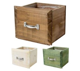 Debnička šuflík drevo mix f 18/16x16x14/15cm