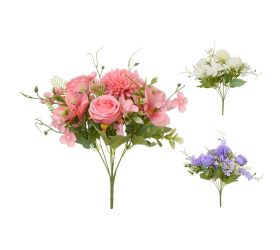 Kytica ruža chryzantéma 3f 30cm