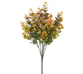 Zeleň eucalyptus drobný zeleno-ružový metal 38cm