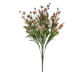 Zeleň drob.kvietky zeleno-ružová metal 36cm