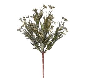 Zeleň drob.kvietky zeleno-čierna metal 37cm