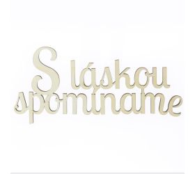 Výrez-s láskou spomíname 20x9cm s/2