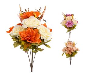 Kytica ruža dahlia 56cm mix 3f vzorkovňa