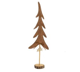 Strom hnedý um.koža/drevo 17*7,5*50cm