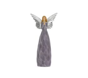 Anjel modliaci sivo-strieborný poly 11*4,8*22cm