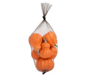 Tekvice oranžové v sieťke s/6 8-11cm