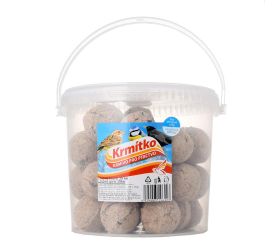Krmítko - lojová guľa 35ks /kyblík/ 35x90g 90/p.