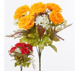 Kytica ruža+hortenzia mix 4f 42cm