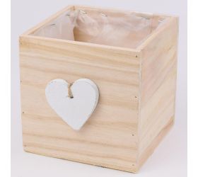 Obal drevo srdce 15x15 cm