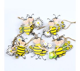 Včela záves drevo s/2 mix 8x10cm