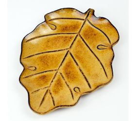 Tácka list mdf drevo hnedá 25x18x3cm