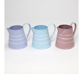 Váza džbán mini kov mix 3f pruhy v:13x9,5cm super cena