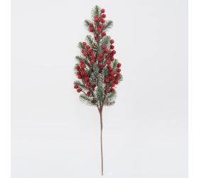 Konár čečina, čer. bobule, šišky, ľad 58cm