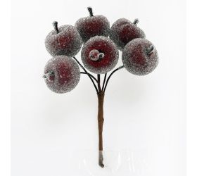 Zápich jabĺčka bordové ľadové s/4 12cm