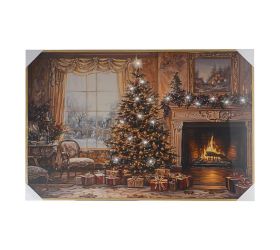 Obraz vianoce pri krbe led 60*90*2,5cm
