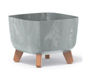 Dgql400e kvetináč gracia sq.na nohách beton šedý 39xh27cm