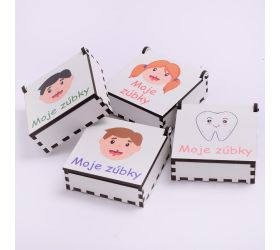 Krabička dekor na zúbky 6x6x2cm