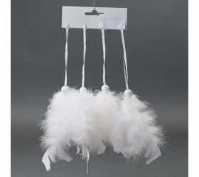 Záves pierka deko 12cm s/4