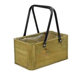 408fl/s debnička s úchytom drevo hnedá s 21x12x10/21,5cm