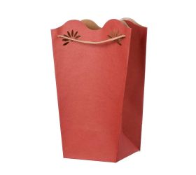 Taška kraft na kvety 24 × 35+15 × 15 cm 12-rosso červená