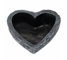 Obal srdce cement sivé 23cm