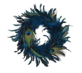Veniec pávie perá veľký 40cm