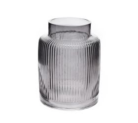 Váza santos sklenená šedá - v19xh14,5cm /1138457