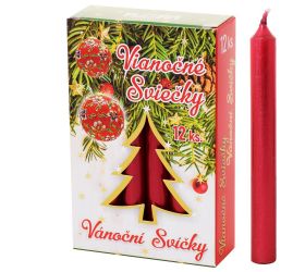 Vianočné sviečky met.červ.12/115