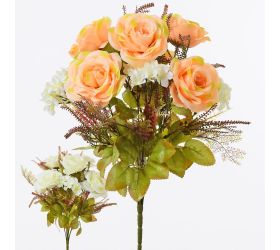 Kytica ruža+hortenzia 2f 42cm