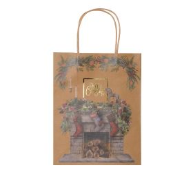 Agb2018305 taška v33,5x26,5x13cm christmas fireplace