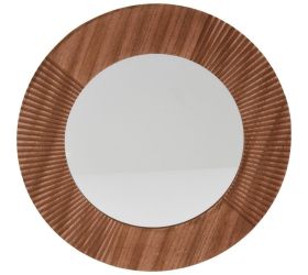 Zrkadlo kruhé 30cm tmavohnedé aae340250