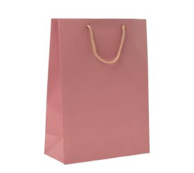 Taška papier kraft st. ružová 27x37+12