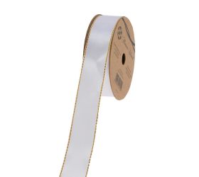 Stuha satén biela 2,5x20 zl.lem
