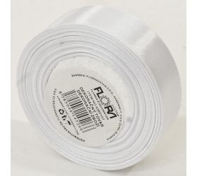 Saten stuha 20mm/15m biela farba 001