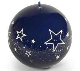 Biele hviezdy guľa 80 modra