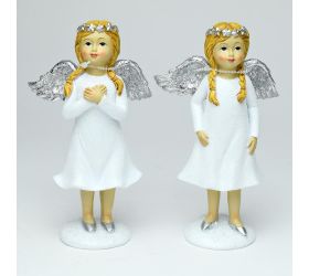 Anjel biely lesklý 10x6x18cm mix 2