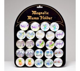 Magnetka levanduľa mix 4x4x1,4cm 24ks