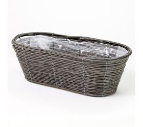 Obal oval plast šedý 50x20x16cm super cena