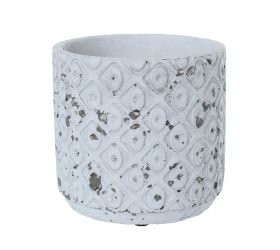 Obal cement antique grey d14.5*h14cm