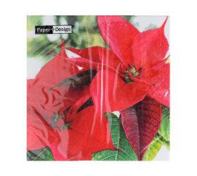 203479 servítky 33x33cm blooming red