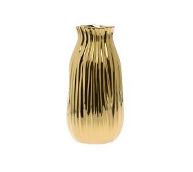 Váza keramika 10,5x10,5x20cm zlatá