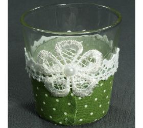 24fls0257 pohár s krajkou 7,5x7,5cm